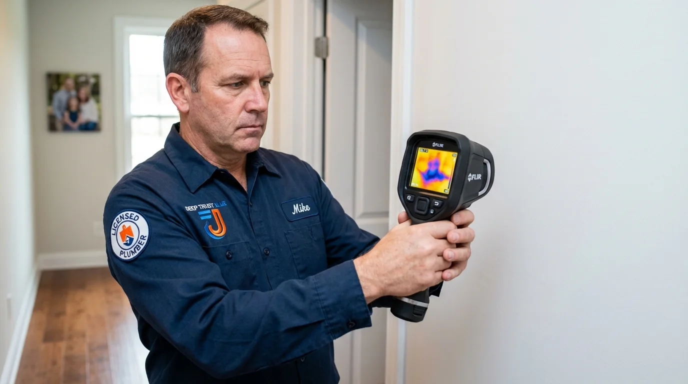 Thermal imaging leak detection by Johns Plumbing LLC in Rehoboth